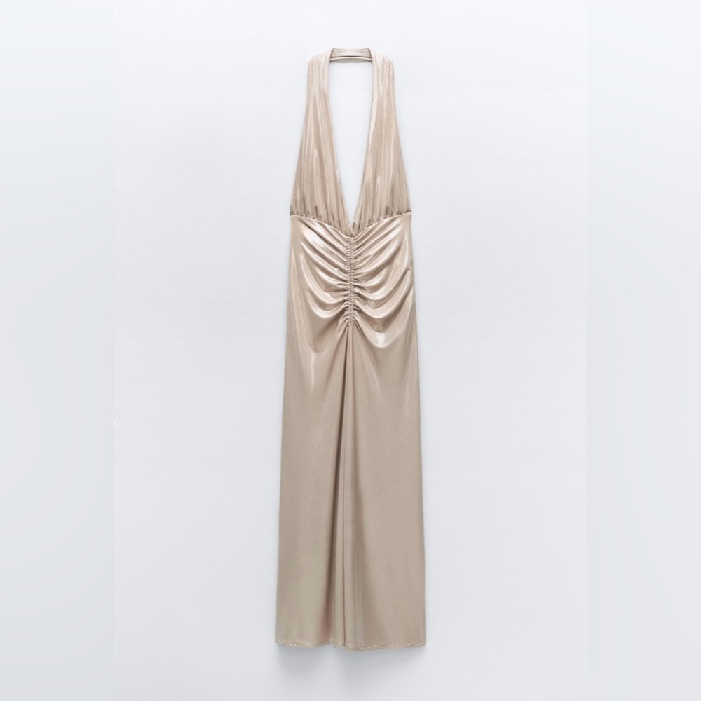 Zara midi metallic dress